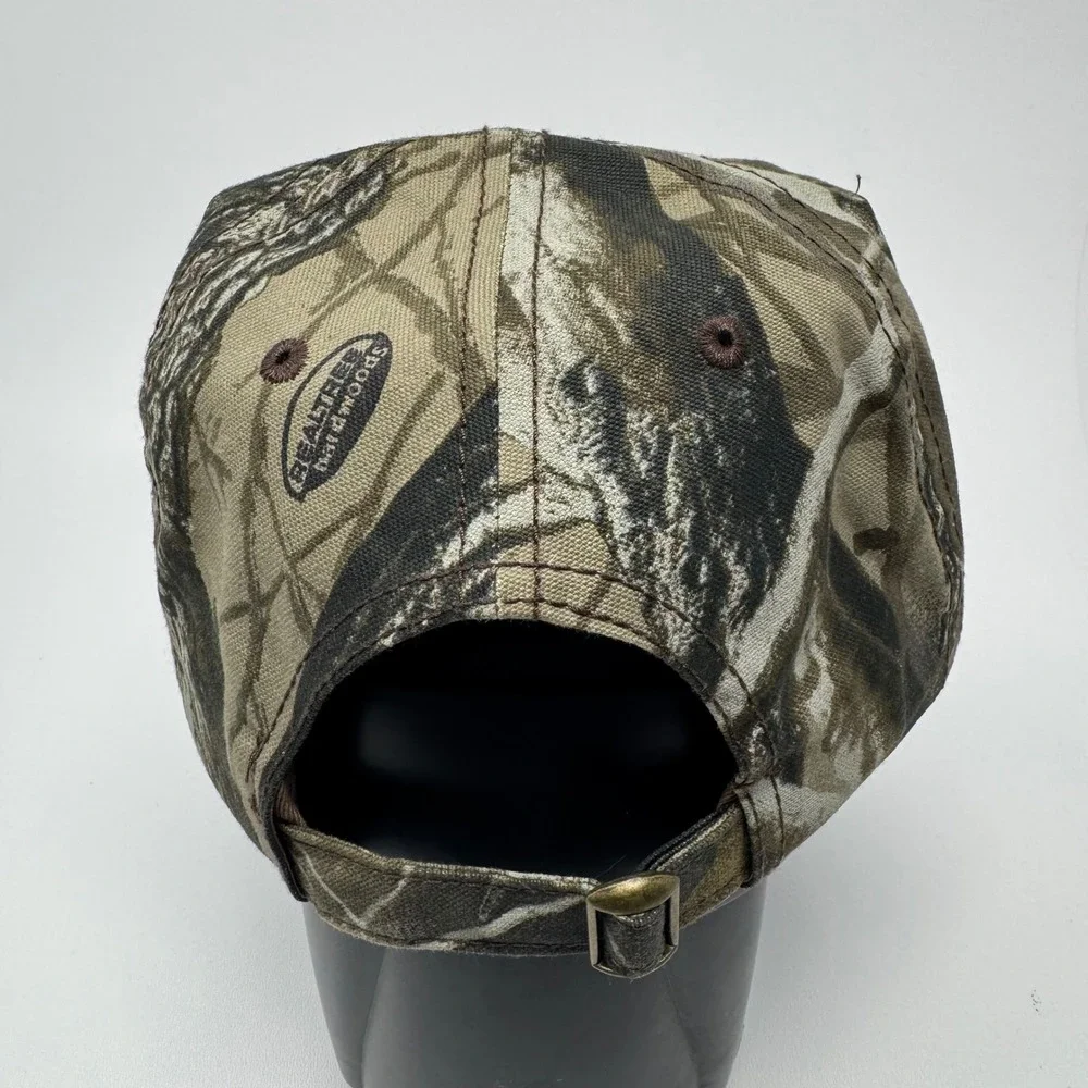 Veolia Realtree Hardwoods Camo Hat Mens Adjustable Strapback Baseball Cap Camo